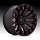 Fuel Quake D829 Gloss Black Red Milled Custom Truck Wheels